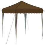 vidaXL Tente de fête pop-up 195 x 195 x 245 cm Taupe Tissu Oxford