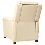 vidaXL Fauteuil de massage Crème Tissu