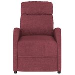 vidaXL Fauteuil inclinable électrique Rouge bordeaux Tissu