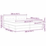 vidaXL Lit à sommier avec matelas et LED Marron Foncé 200x200 cm Tissu