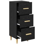 vidaXL Buffet Chêne noir 34 5 x 34 x 90 cm Bois d'ingénierie
