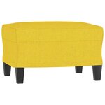 vidaXL Ensemble de canapés 4 Pièces jaune clair tissu