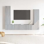 vidaXL Ensemble de meubles TV 4 Pièces Sonoma gris Bois d'ingénierie