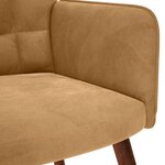 vidaXL Chaise de relaxation avec tabouret Marron Velours