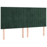vidaXL Sommier à lattes de lit et matelas Vert foncé 200x200cm Velours