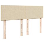 vidaXL Sommier à lattes de lit avec matelas Crème 140x190 cm Tissu