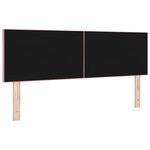 vidaXL Tête de Lit LED Rose Ensemble de 2 Rose Tissu  Bois 160 cm