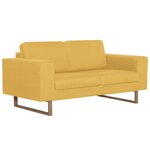 vidaXL Ensemble de canapé 2 Pièces tissu jaune
