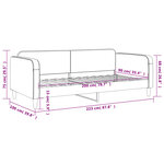 vidaXL Lit de repos sans matelas noir 90x200 cm tissu
