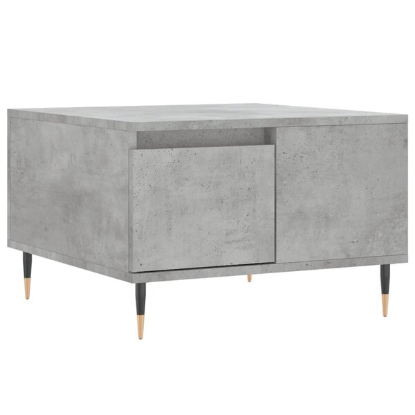 vidaXL Table basse gris béton 55x55x36 5 cm bois d'ingénierie