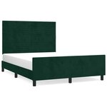 vidaXL Cadre de lit sans matelas vert foncé 140x190 cm velours