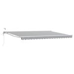 vidaXL Auvent rétractable électrique Anthracite et blanc 5 x 3 m