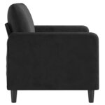 vidaXL Canapé à 2 places Noir 120 cm Velours