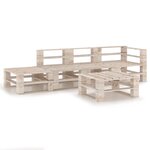vidaXL Salon palette de jardin 5 Pièces bois de pin