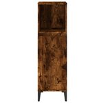 vidaXL Armoire de bain chêne fumé 30x30x100 cm bois d'ingénierie