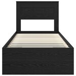vidaXL Cadre de lit avec matelas Noir 100 x 200 cm Pin massif