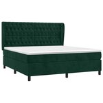 vidaXL Sommier à lattes de lit et matelas Vert foncé 160x200cm Velours