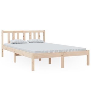 vidaXL Cadre de lit sans matelas bois massif 120x200 cm