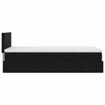 VidaXL Cadre de lit ottoman avec matelas noir 100x200cm velours