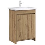 vidaXL Meuble sous lavabo de salle de bain Chêne artisanal