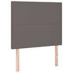 vidaXL Sommier à lattes de lit avec matelas Gris 100x200 cm Similicuir