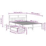 vidaXL Cadre de lit sans matelas 150x200 cm bois de pin massif