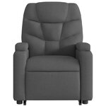 vidaXL Fauteuil inclinable électrique gris foncé tissu