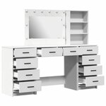 vidaXL Table de Toilette avec tiroir 3 Pièces Blanc 40 x 41 x 135 cm