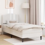 vidaXL Cadre de lit avec tête de lit Blanc 80 x 200 cm Simili cuir