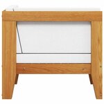 vidaXL Canapé d'angle sectionnel et coussins blanc crème Bois d'acacia