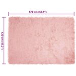 vidaXL Tapis en Peau de Mouton Synthétique Rose 120 x 170 cm Polyester