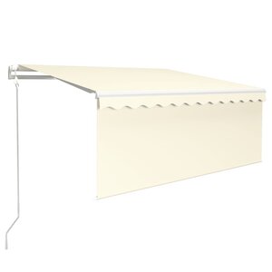vidaXL Auvent automatique store capteur de vent et LED 3x2 5 m Crème
