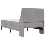 vidaXL Cadre de lit avec matelas Gris clair 80 x 200 cm Velours