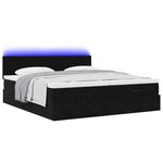VidaXL Cadre de lit ottoman avec matelas noir 160x200 cm velours