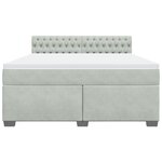 vidaXL Sommier à lattes de lit et matelas Gris clair 180x200cm Velours