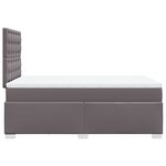 vidaXL Sommier à lattes de lit avec matelas gris 120x190 cm similicuir