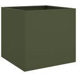 vidaXL Jardinière vert olive 42x40x39 cm acier laminé à froid