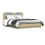 vidaXL Cadre de lit sans matelas chêne sonoma 120x200 cm