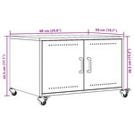 vidaXL Table basse jaune moutarde 68x50x43 5 cm acier laminé à froid