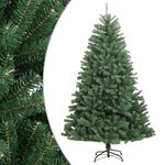 vidaXL Sapin de Noël artificiel à charnières avec support vert 270 cm