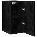 vidaXL Cabinet TV mural Montage mural Chêne noir Bois d'ingénierie