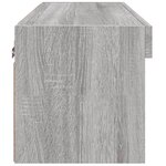 vidaXL Meuble TV avec lumières LED sonoma gris 60x30x30 cm