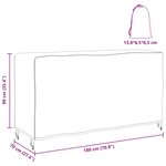 vidaXL Housse pour mobilier d'extérieur Noir 180 x 70 x 90 cm 420D