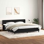 vidaXL Sommier à lattes de lit avec matelas noir 180x220 cm velours
