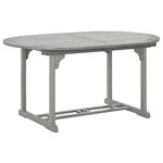 vidaXL Table de jardin Gris 200x100x75 cm Bois d'acacia massif