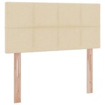 vidaXL Lit avec rangement et matelas Crème 90 x 200 cm Velours