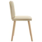 vidaXL Chaises à manger lot de 4 crème tissu