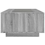 vidaXL Table basse avec LED infini sonoma gris 116x69x40 cm
