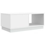 vidaXL Table basse Blanc 90 x 50 x 37 cm Bois d'ingénierie