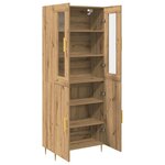 vidaXL Haut Armoire 2 Pièces chêne artisanal 69 5 x 34 x 180 cm